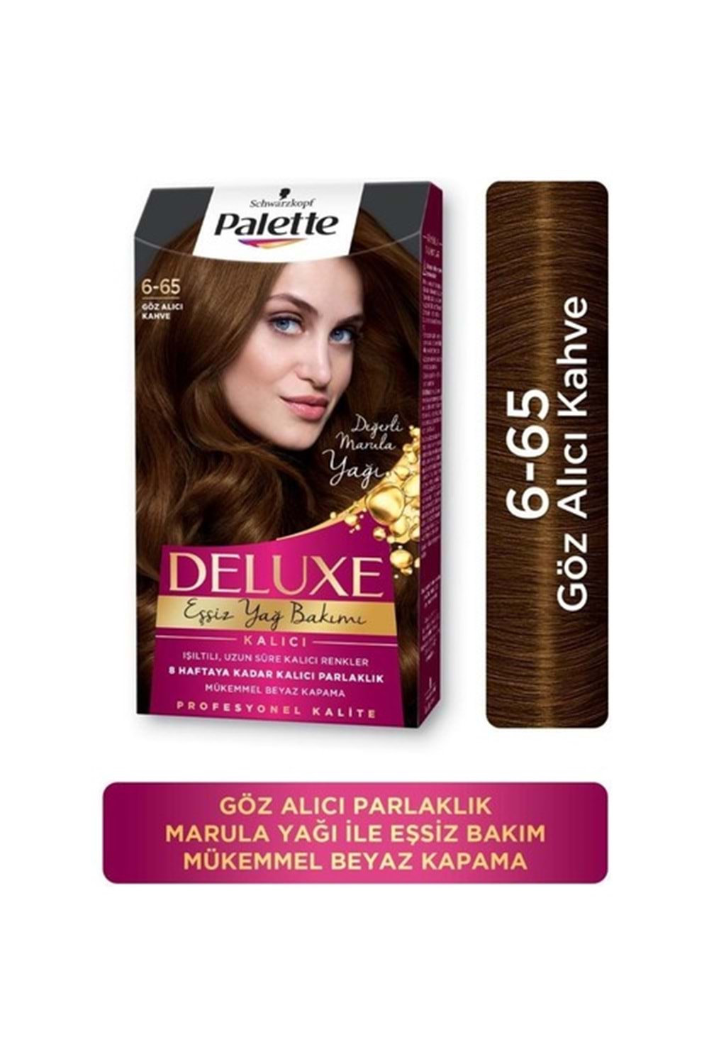 Palette Deluxe Yoğun Renkler 6-65 Göz Alıcı Kahve Saç Boyası