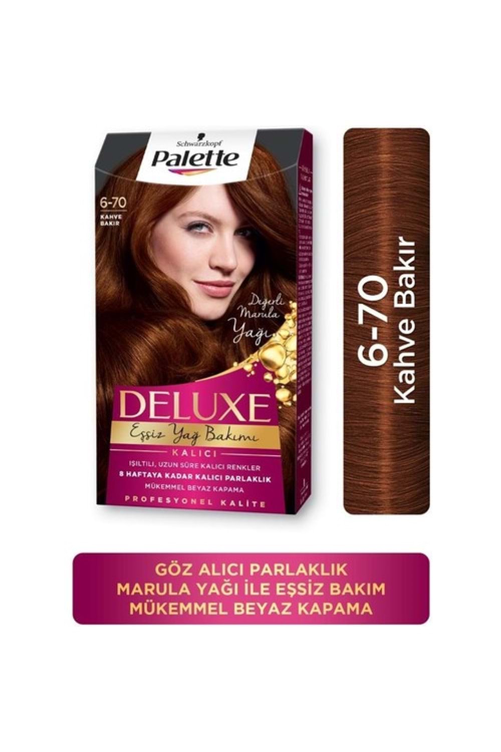 Palette Deluxe Yoğun Renkler 6-70 Kahve Bakır Saç Boyası