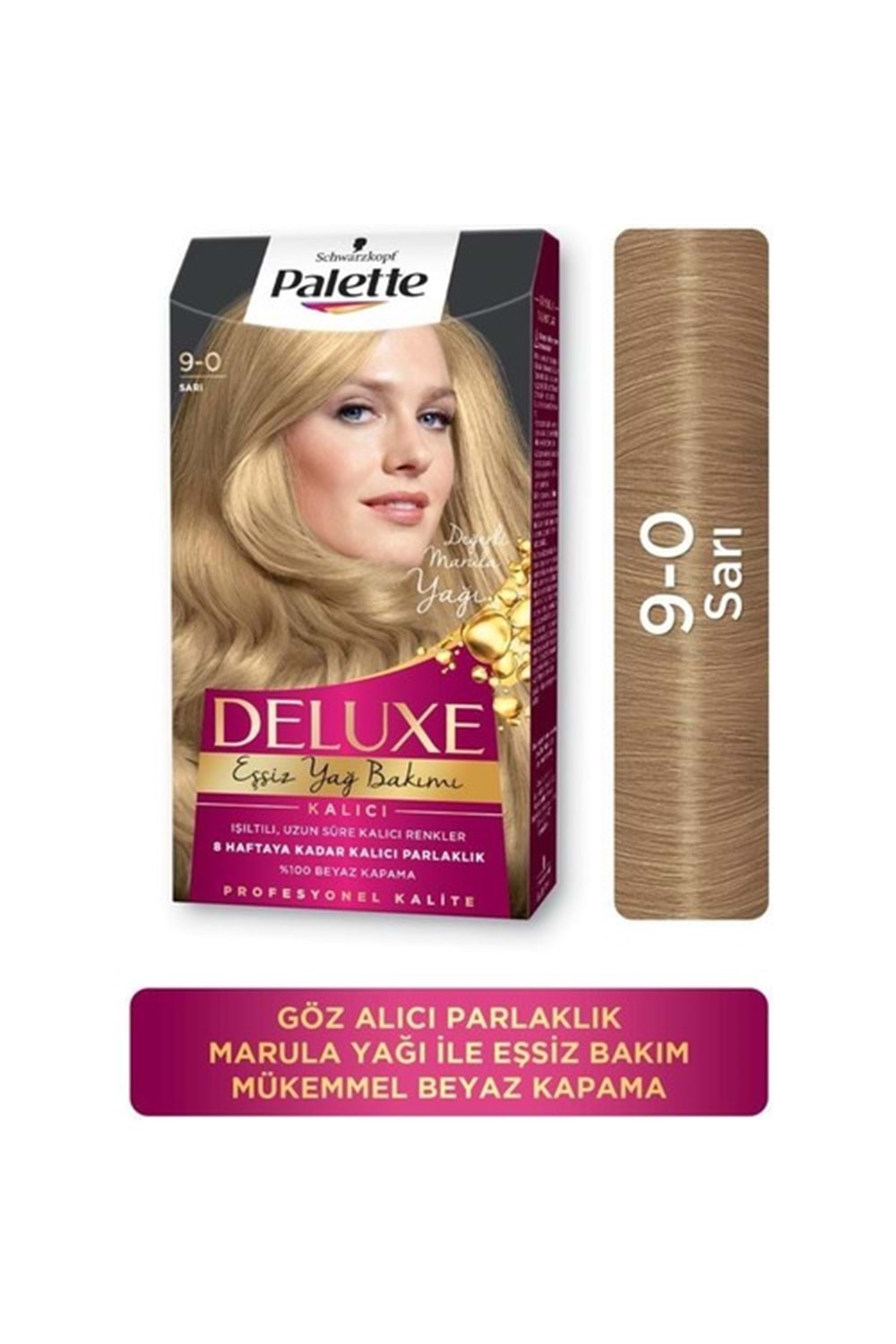 Palette Deluxe Yoğun Renkler 9-0 Sarı Kadın Saç Boyası