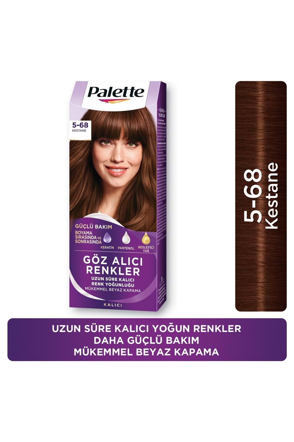 Palette Göz Alıcı Renkler Saç Boyası 5-68 Kestane