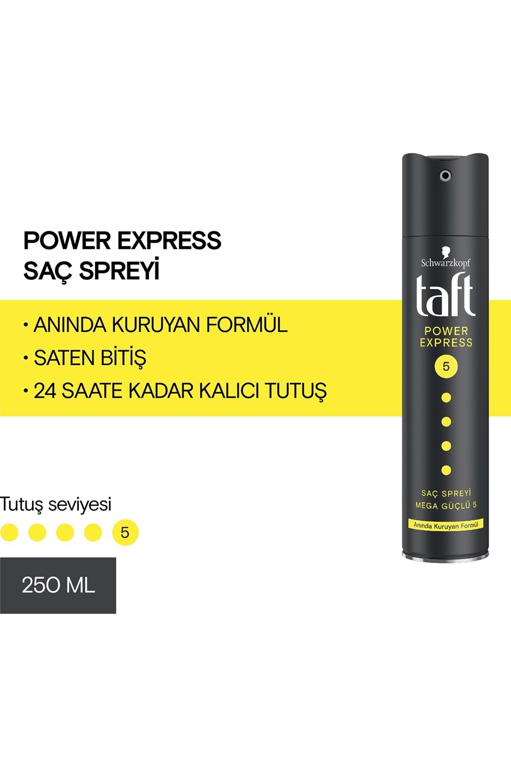 Taft Power Express Sprey 250 Ml - Saç Spreyi