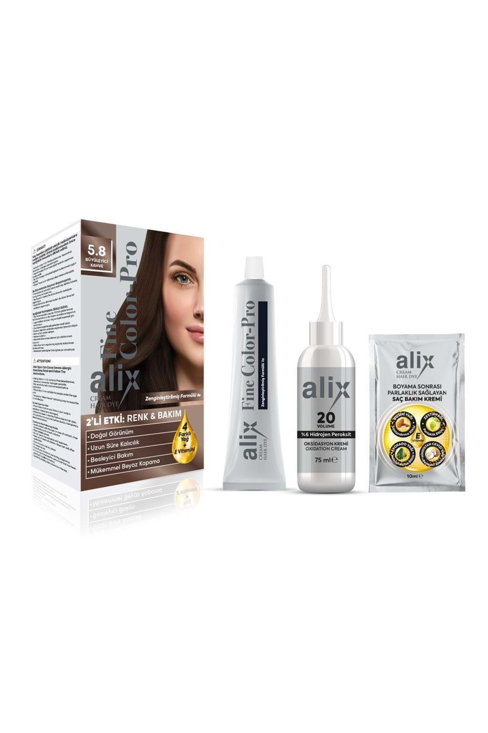 Alix Saç Boyası 5.8 Büyüleyici Kahve 50 ml