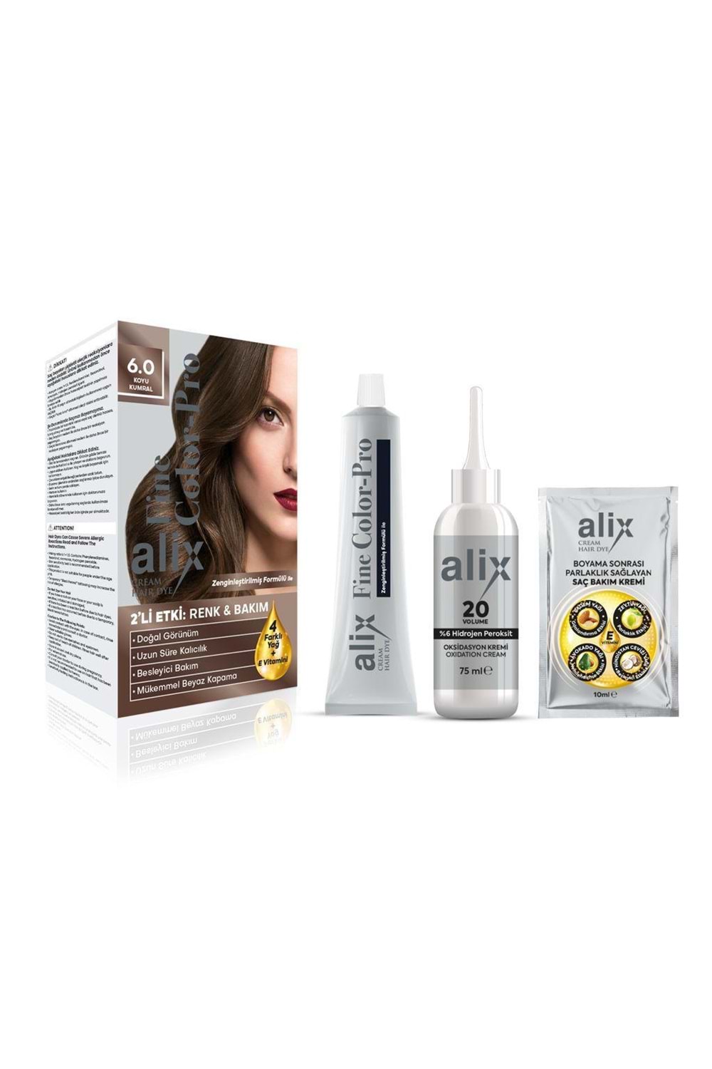 Alix Saç Boyası 6.0 Koyu Kumral 50 ml