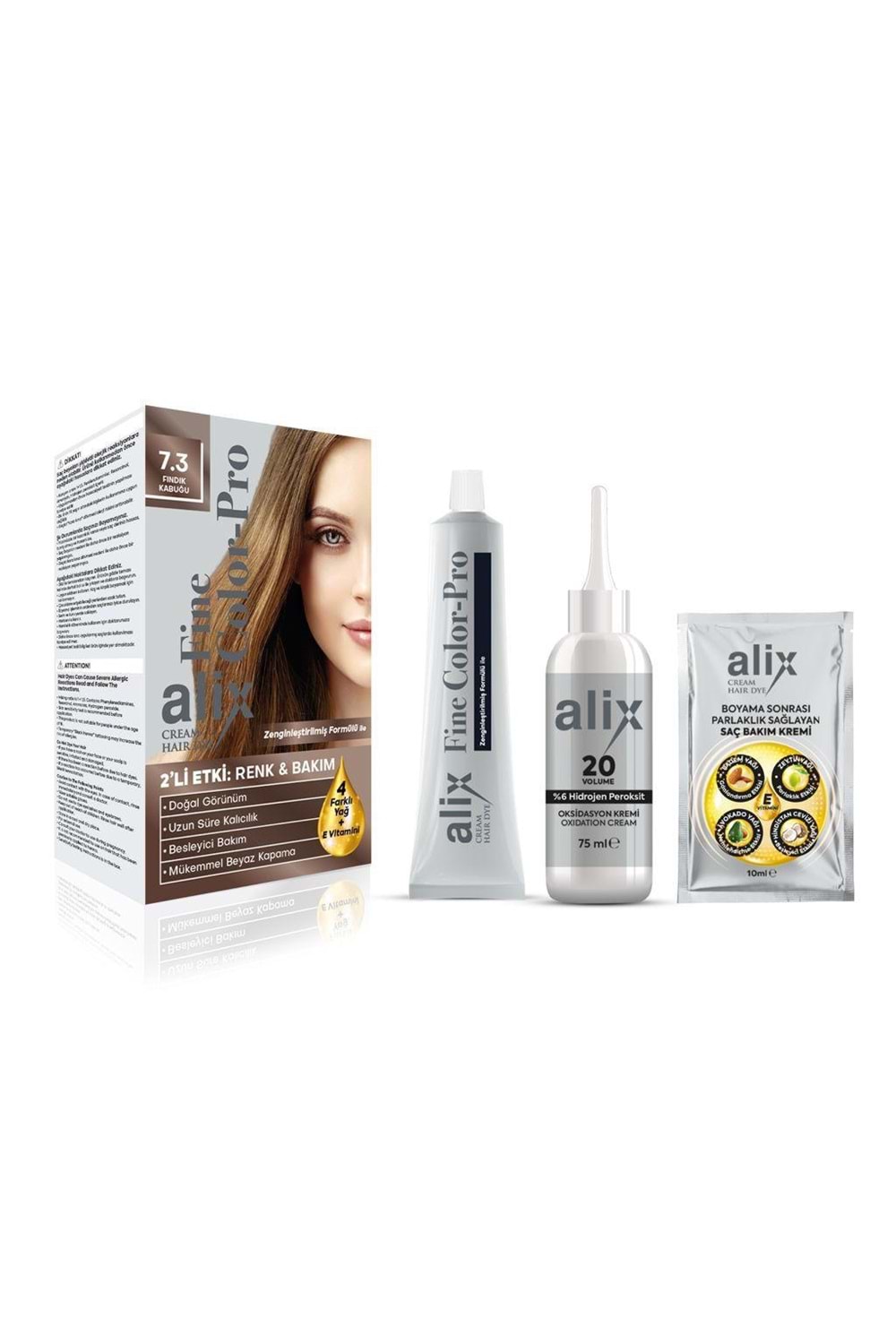Alix Saç Boyası 7.3 Fındık Kabuğu 50 ml