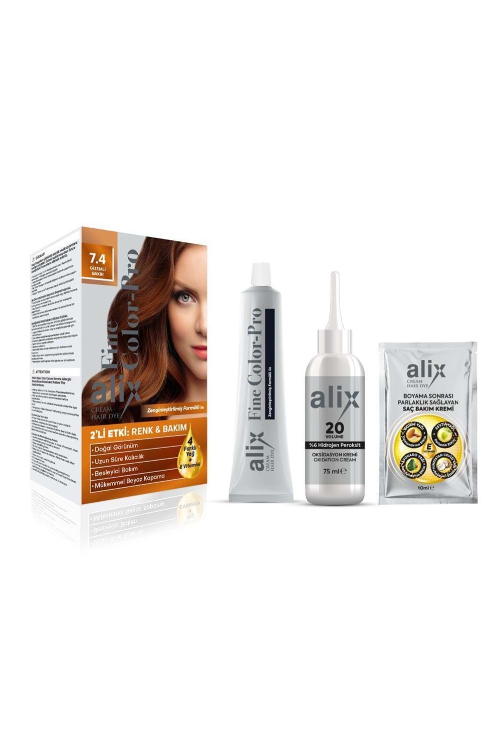 Alix Saç Boyası 7.4 Gizemli Bakır 50 ml