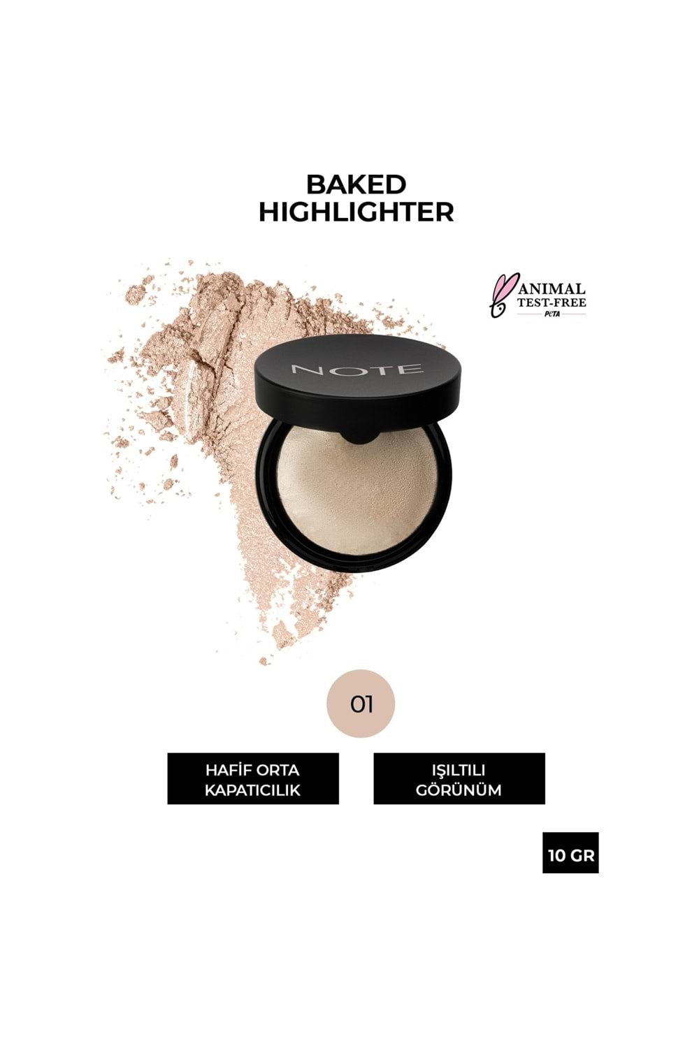 Note Baked Highlighter No:01 Moonlight Aydınlatıcı