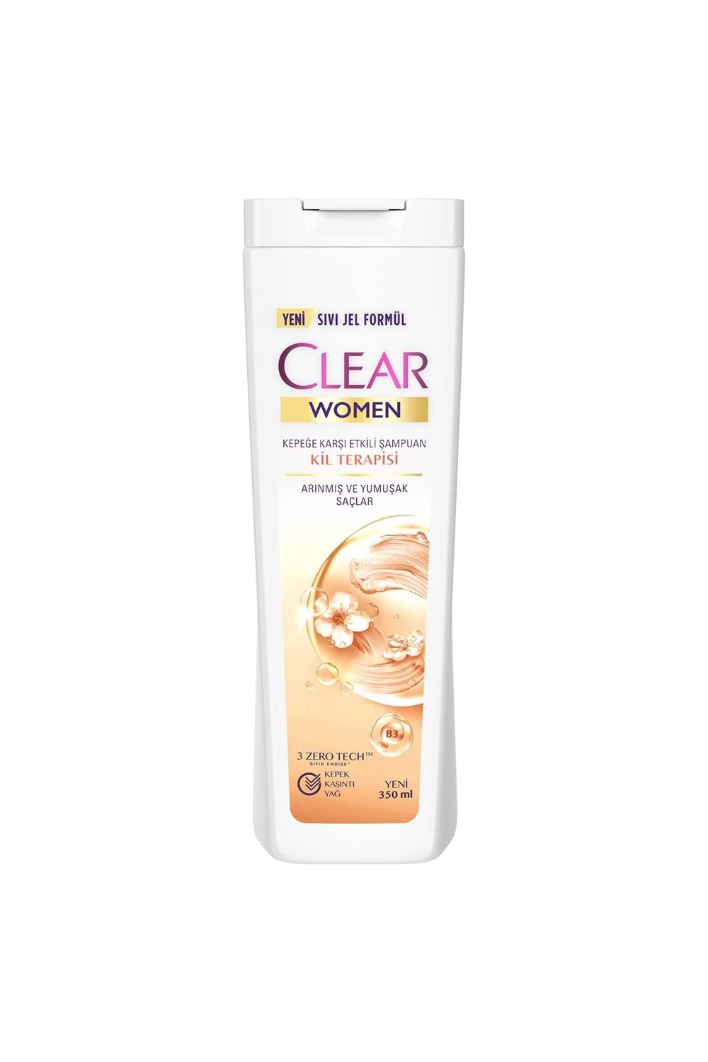 Clear Women Kepeğe Karşı Etkili Şampuan Kil Terapisi Arınmış ve Yumuşak Saçlar 350 ml