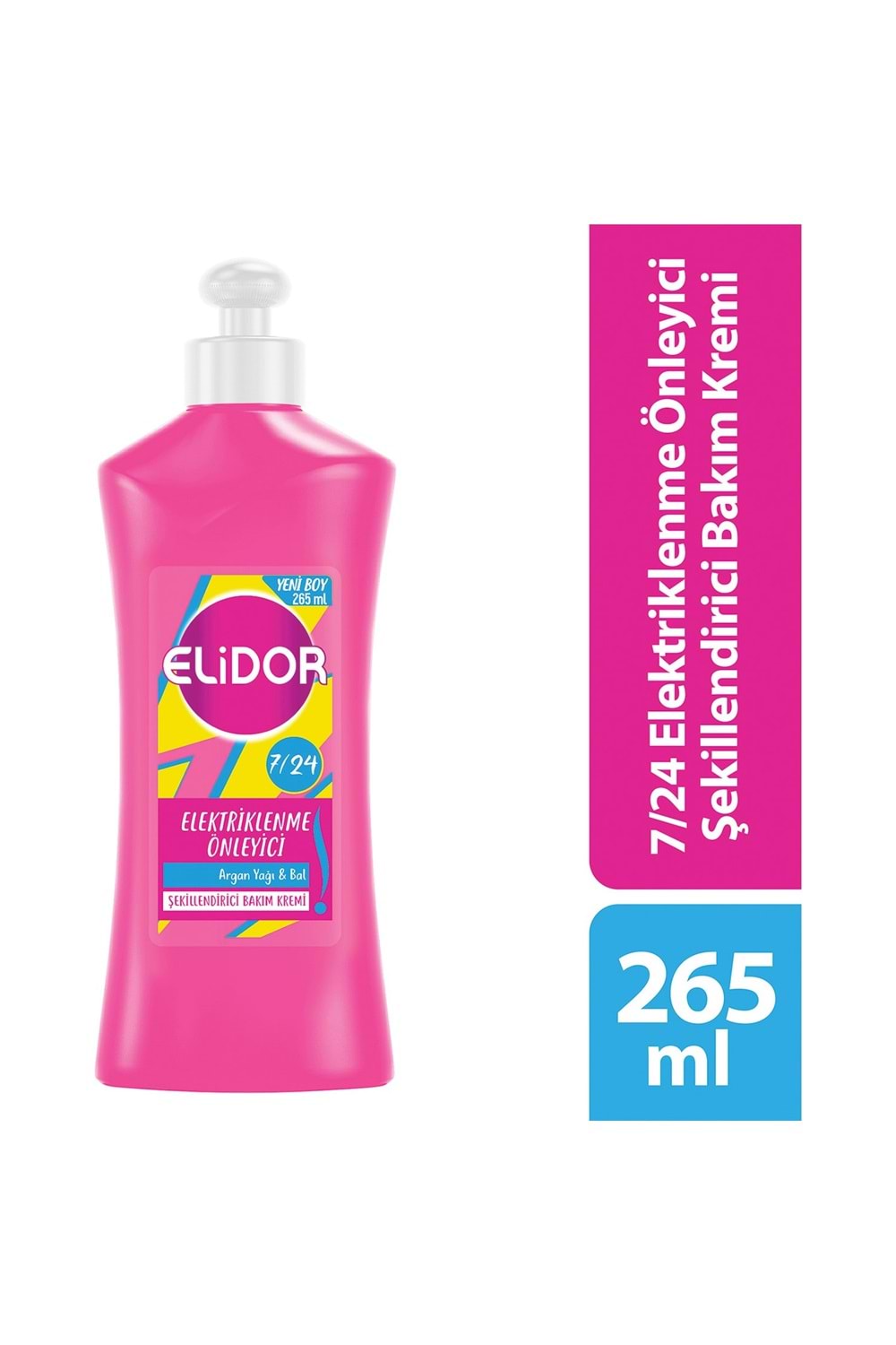 Elidor 7/24 Şekillendirici Saç Bakım Kremi Elektriklenme Önleyici Argan Yağı & Bal 265 ml