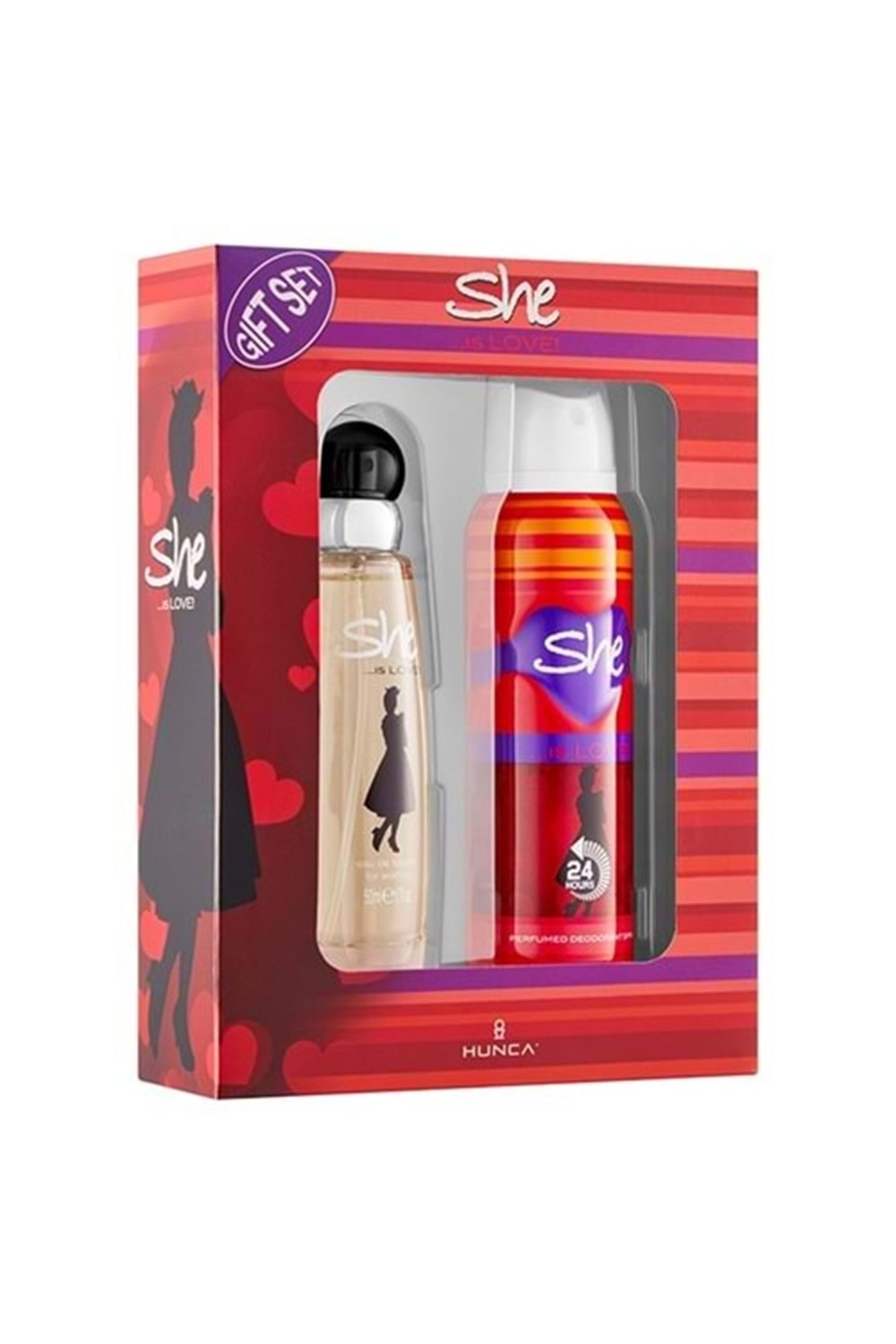 She Is Love Edt 50 ml Kadın Parfüm Ve 150 ml Deodorant