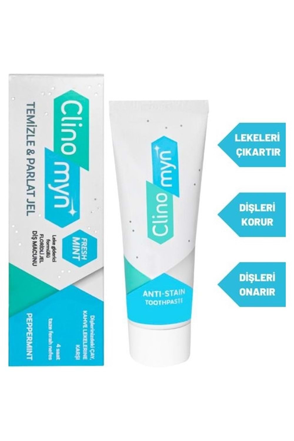 Clinomyn Jel Diş Macunu 75 Ml Sigara İçenler İçin
