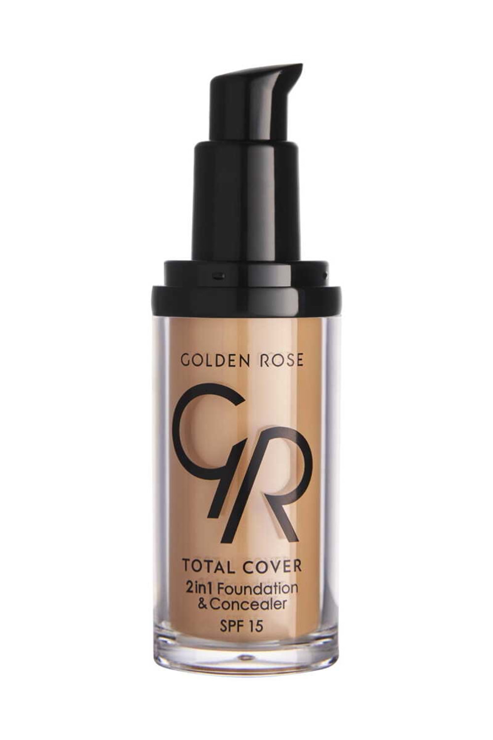 Golden Rose Total Cover 2in1 Foundation&Concealer-12 Light Beige-Kapatıcı Fondöten