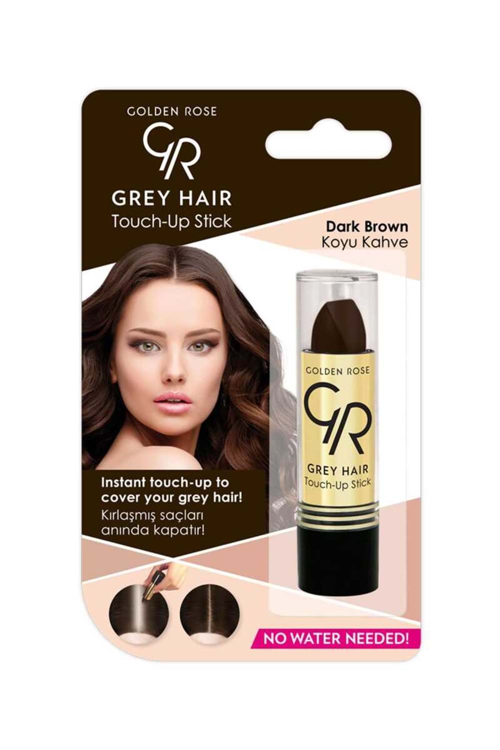 Golden Rose Grey Hair 02 Dark Brown