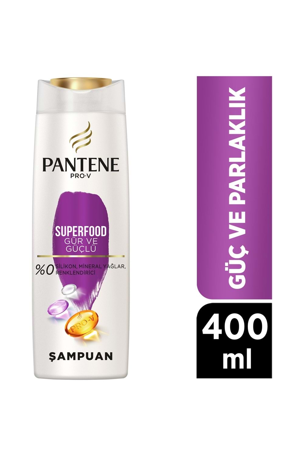 Pantene Şampuan Superfood 400 ml Gür ve Güçlü Şampuan
