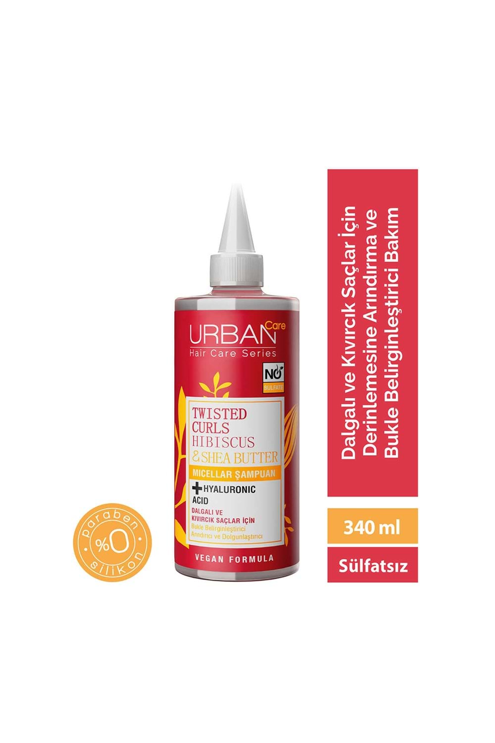 Urban Care Twisted Curls Hibiscus & Shea Butter Micellar Şampuan