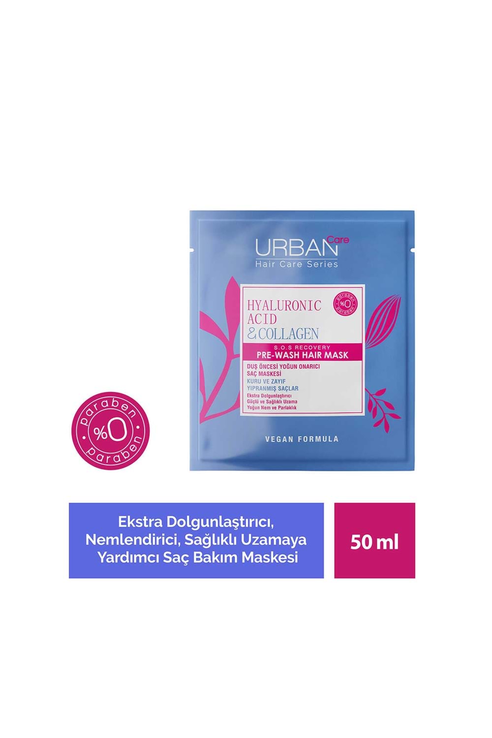 Urban Care Hyaluronic Acid & Collagen Duş Öncesi Saç Bakım Maskesi