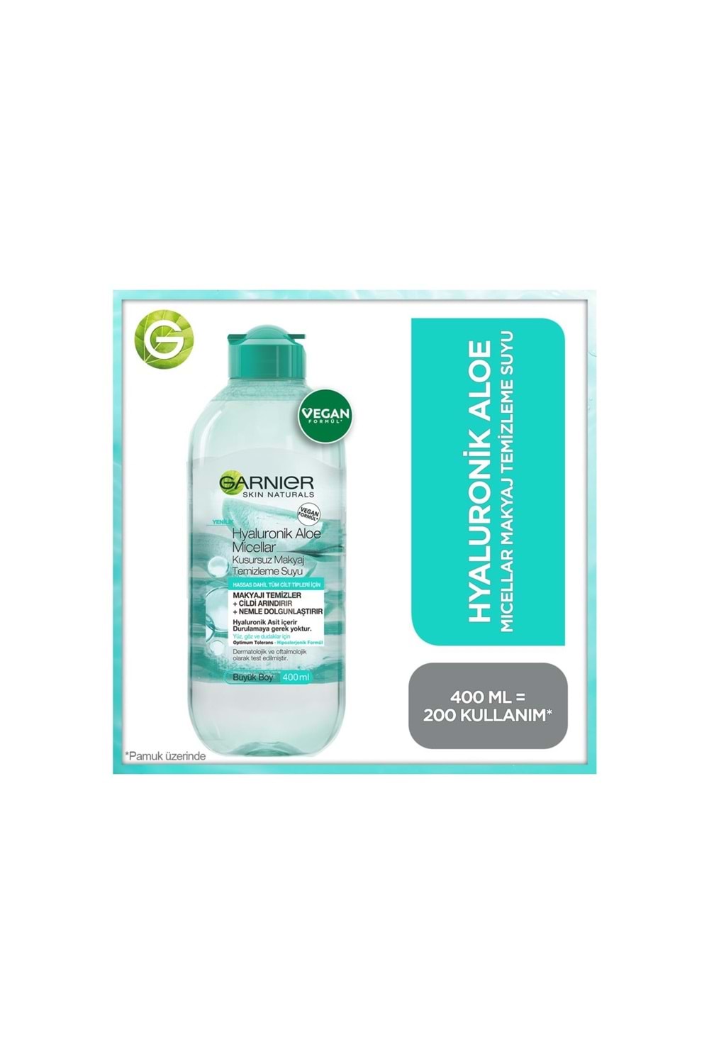 Garnier Micellar Hyaluronik Aloe Kusursuz Makyaj Temizleme Suyu 400 ml