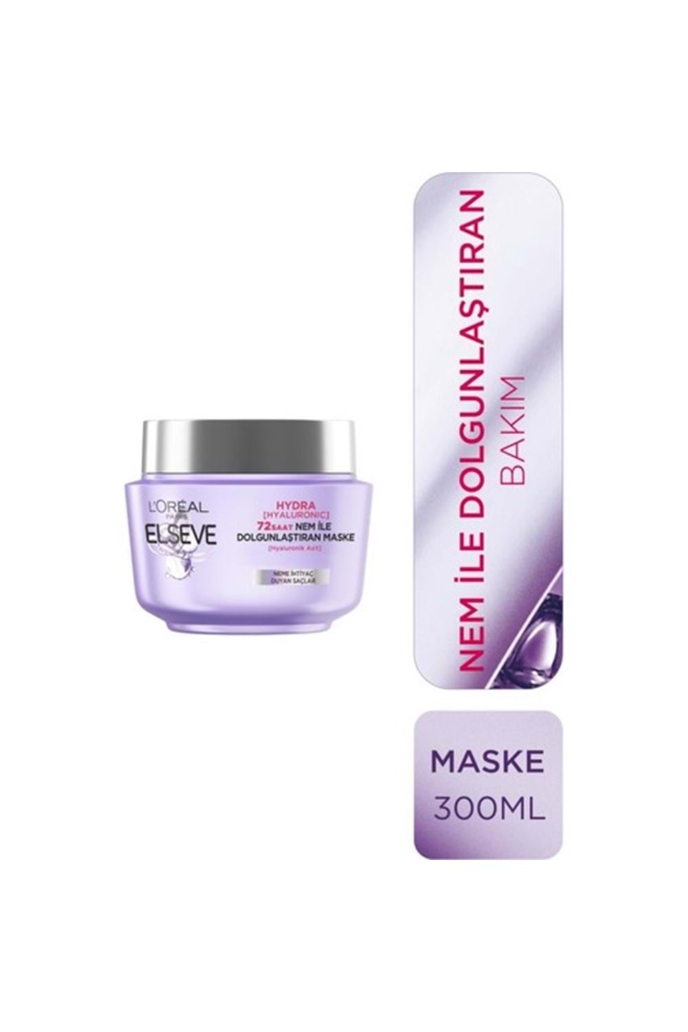 Loreal Paris Elseve Hydra [hyaluronic] 72 Saat Nem ile Dolgunlaştıran Maske 300ML