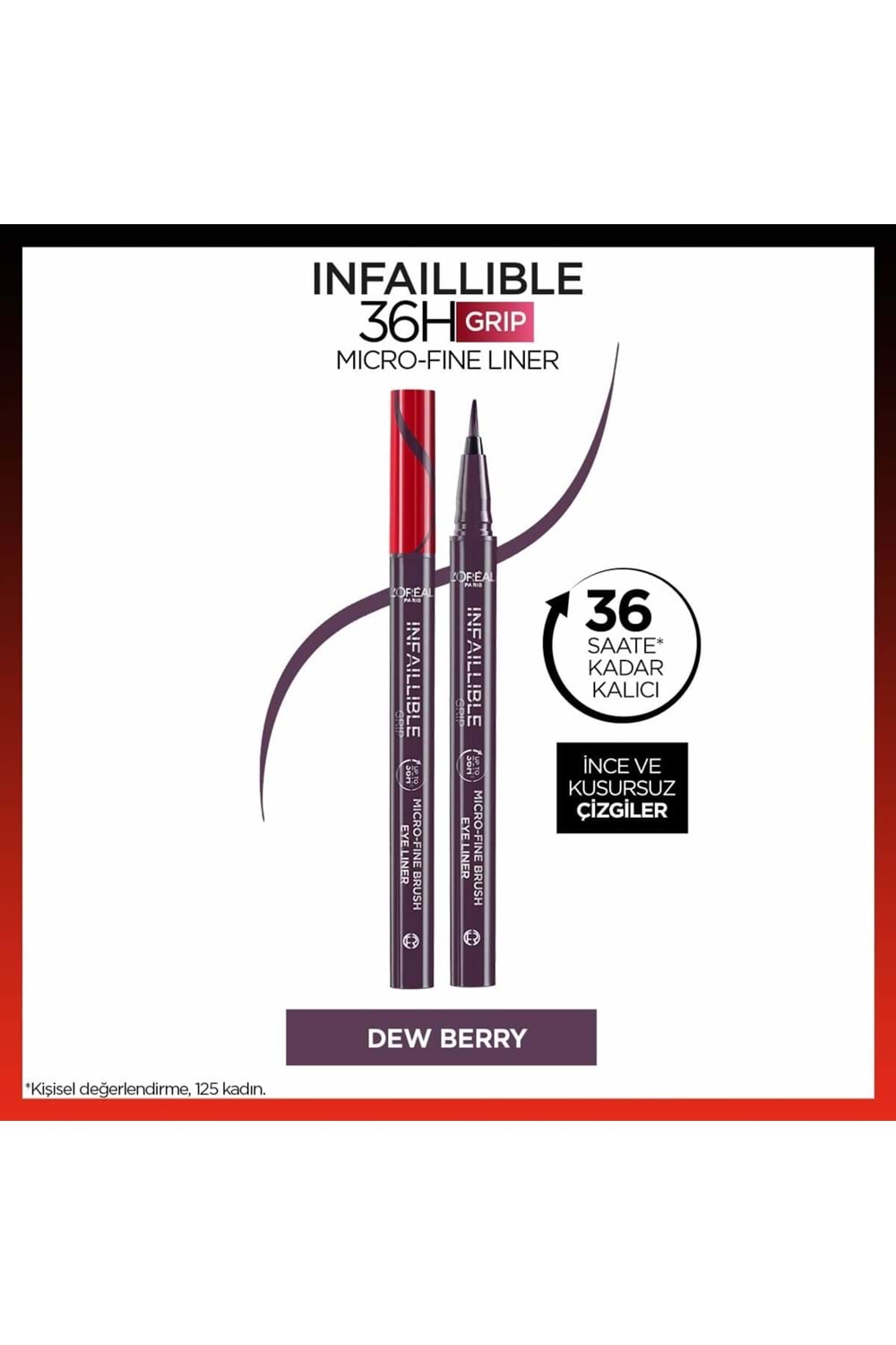 Loreal Paris Infaillible 36H Grip Micro Fine Eyeliner 04 Dew Berry