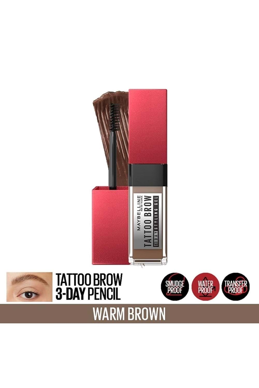 Maybelline New YorkTattoo Brow 36h Gel 260 Deep Brown