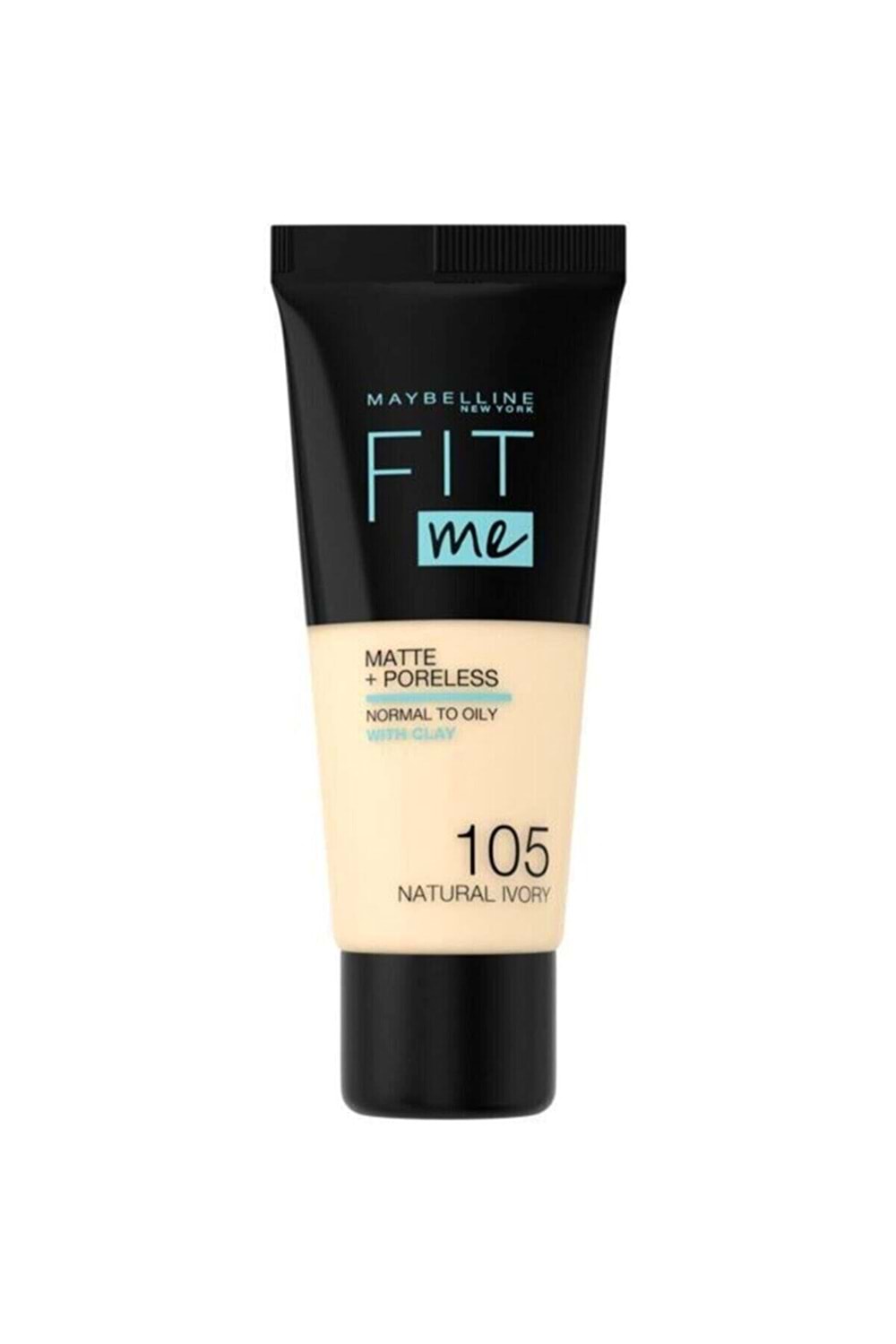 Maybelline New York Mat Fondöten - Fit Me Matte + Poreless Foundation 105 Natural Ivory
