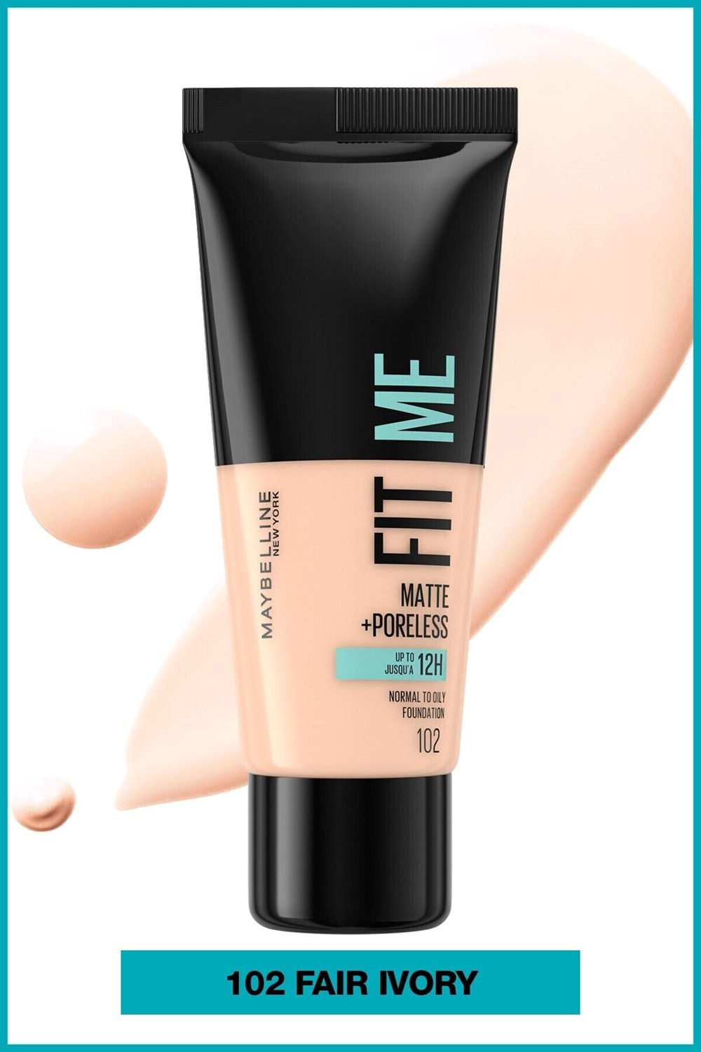 Maybelline New York Fit Me Matte+Poreless Fondöten - 102 Fair Ivory