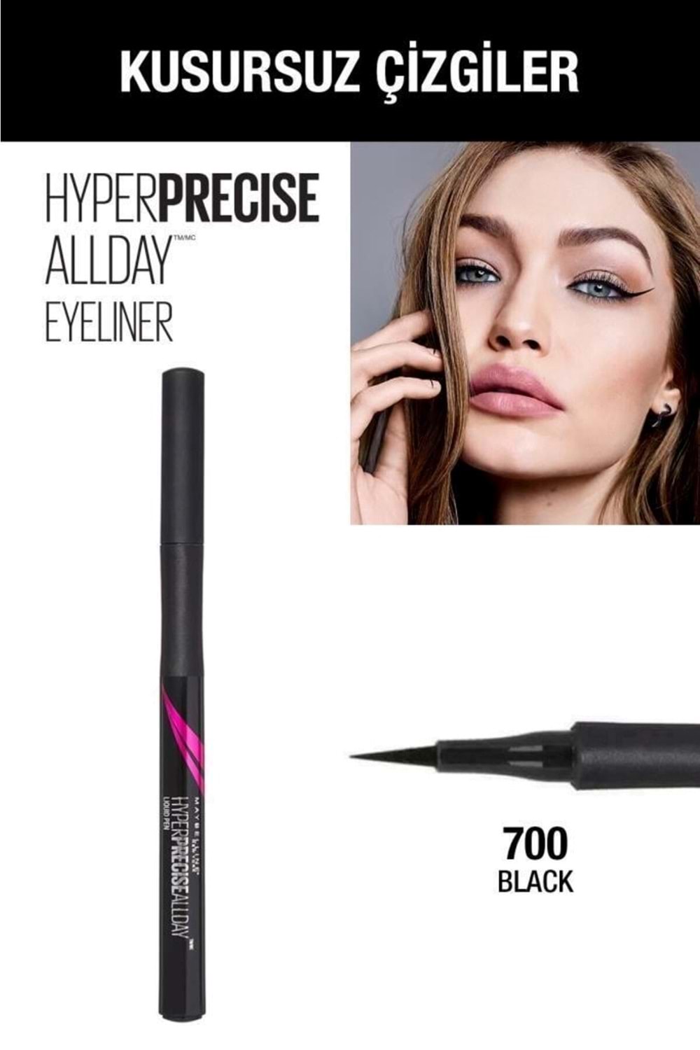 Maybelline New YorkSiyah Eyeliner - Hyper Precise All Day Eyeliner 700 Black