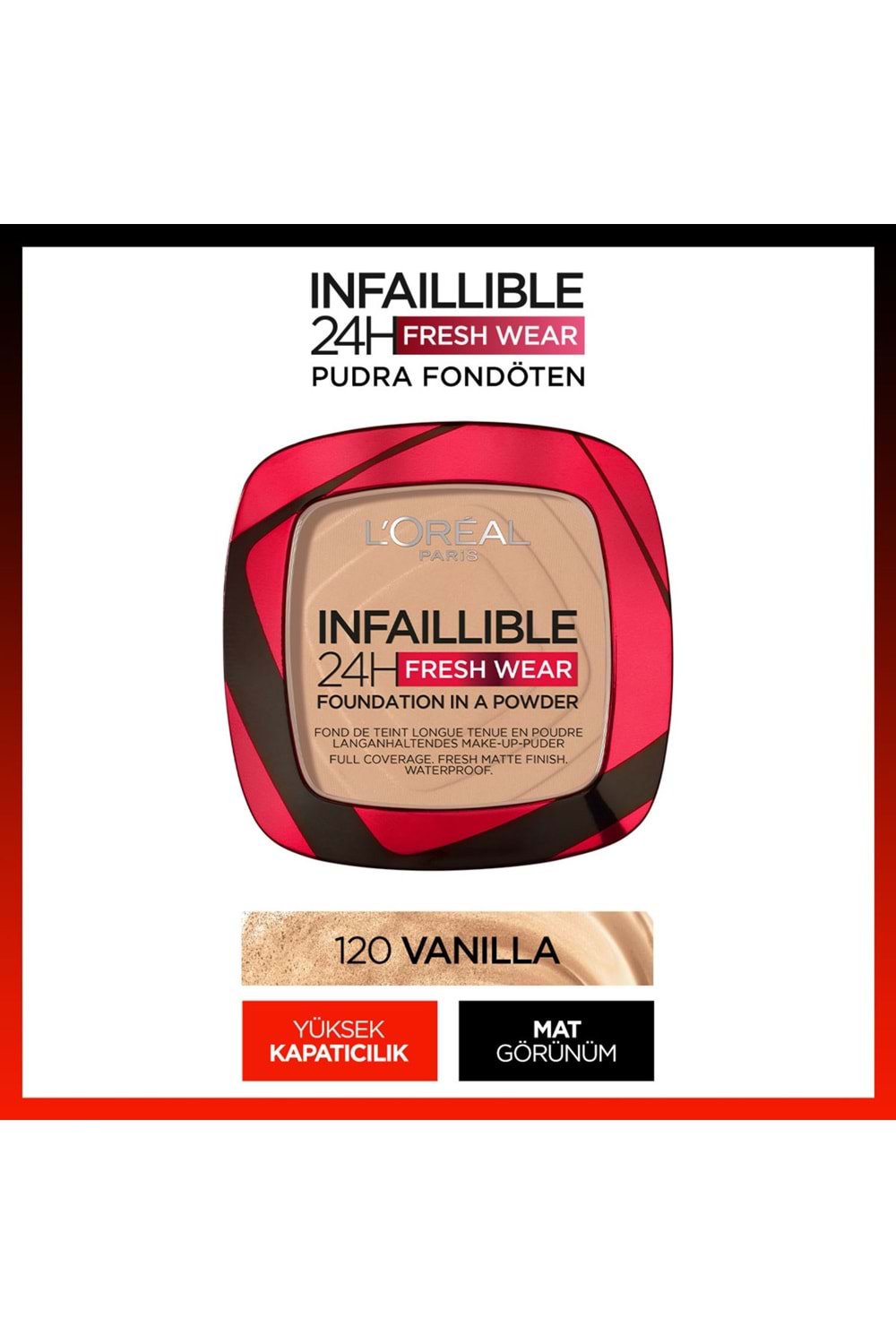 Loreal Paris LoInfaillible 24H Fresh Wear Pudra Fondöten 120 Vanilla