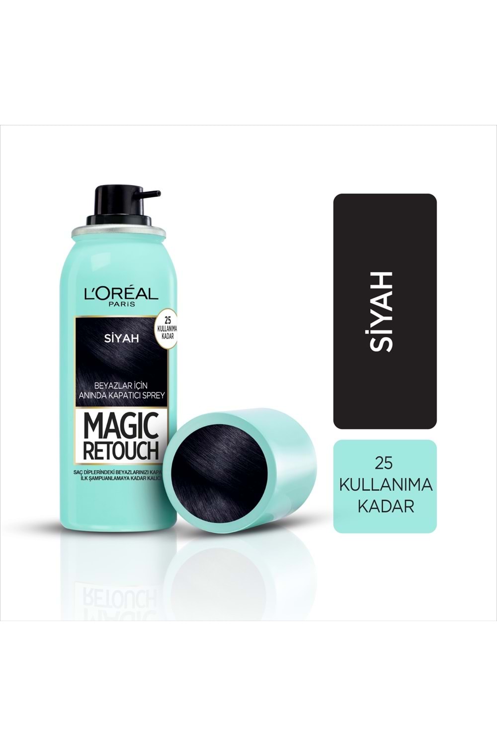Loreal Paris Magic Retouch Beyaz Dipleri Kapatıcı Sprey - Siyah