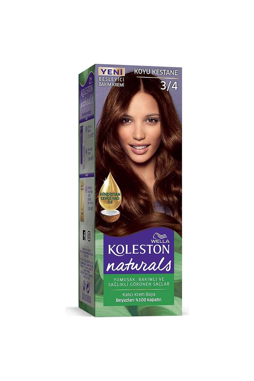 Koleston Naturals Saç Boyası 3/4 Koyu Kestane