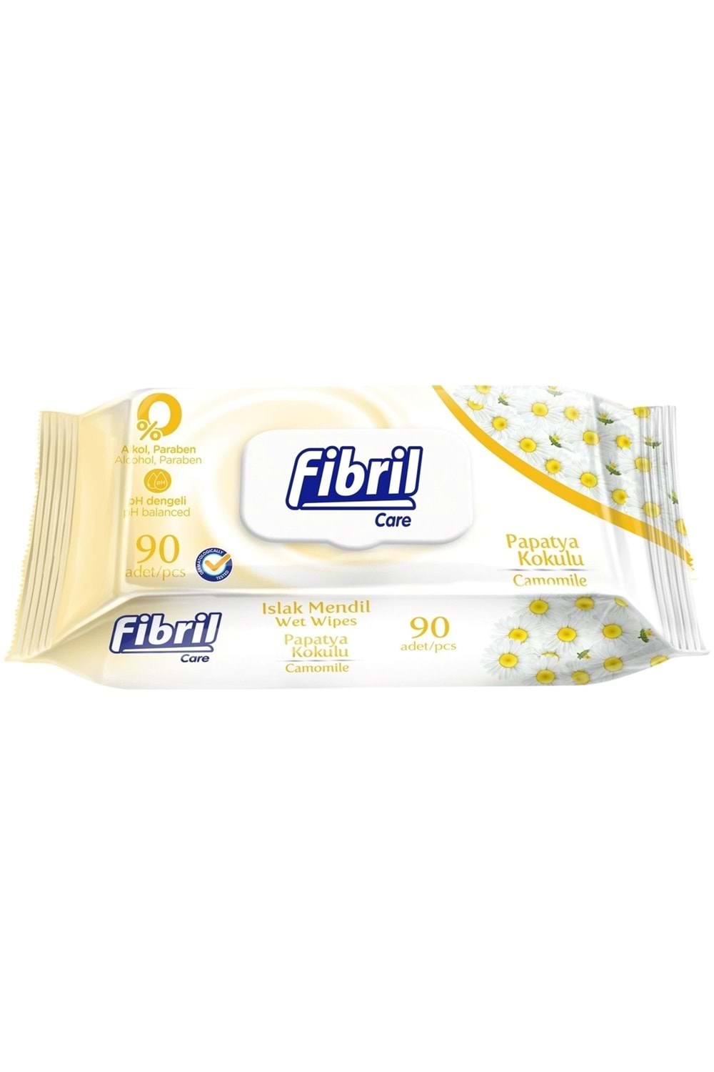 Fibril Islak Havlu Mendil 90 Yaprak Papatya Plastik Kapaklı Tekli Pk