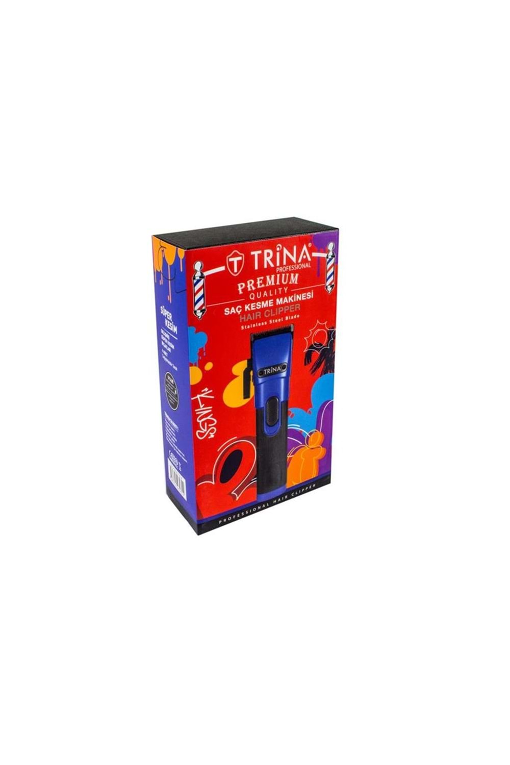 Trina Profesyonel Saç Kesme Makinesi Mavi - 71