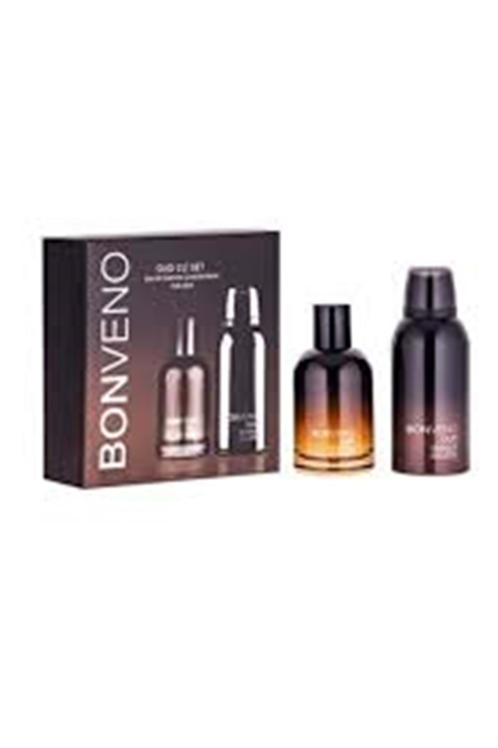 Bonveno Oud Kahverengi Edp 100 ml Erkek Parfüm + 150 ml Deodorant Seti