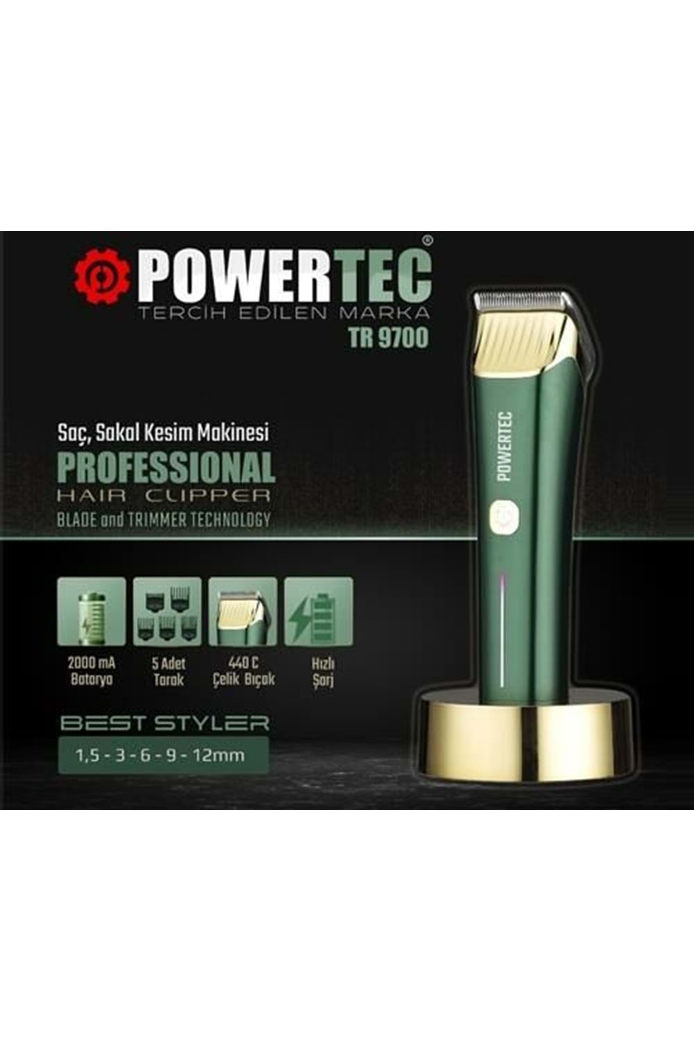 Powertec Tr 9700 Saç ve Sakal Tıraş Makinesi