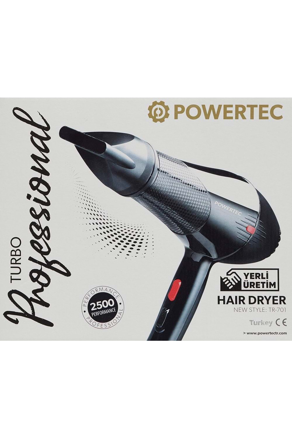 Powertec Tr 701 Saç Kurutma Fön Makinesi 2500 W Saç Kurutma Makinası
