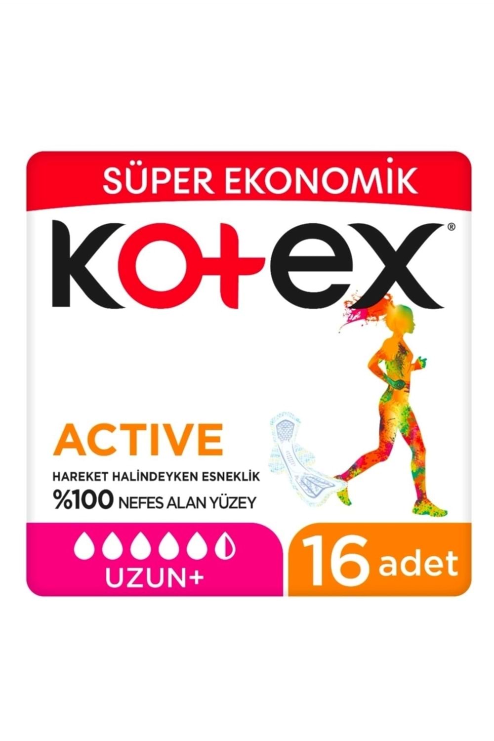 Kotex Süper Ekonomik Hijyenik Ped Ultra Active Uzun 16'lı