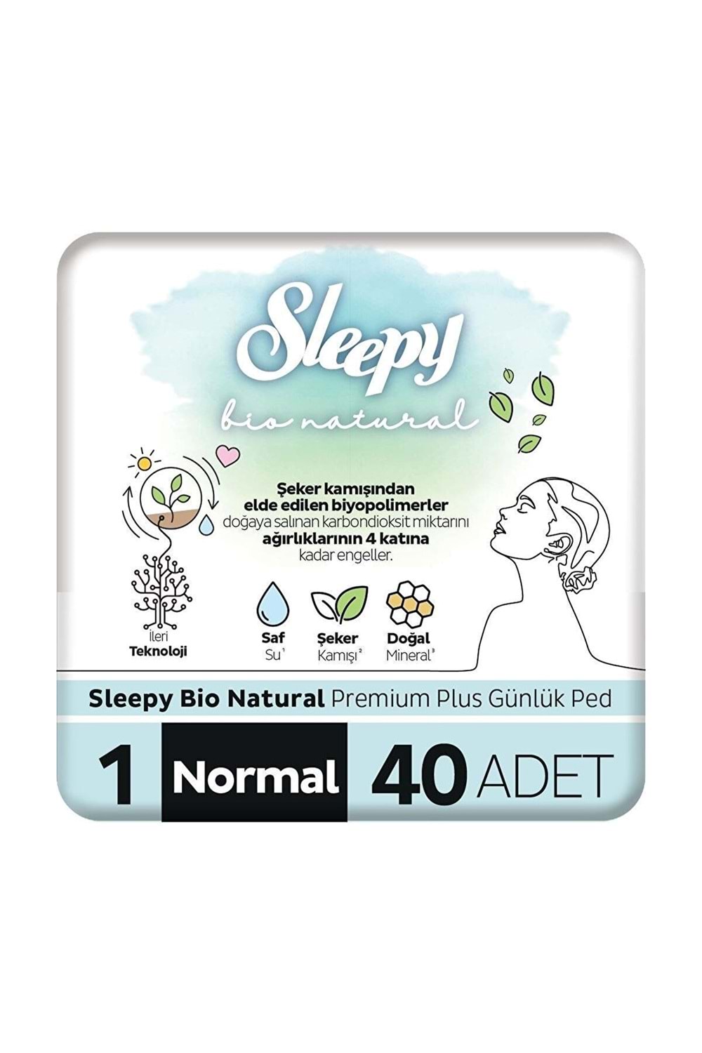 Sleepy Bio Natural Premium Plus Günlük Ped Normal 40 Adet