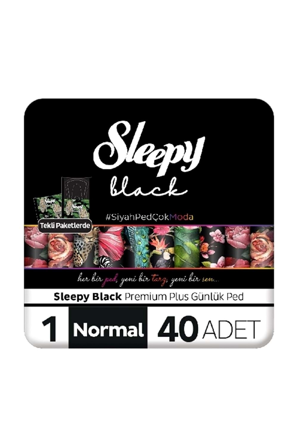 Sleepy Günlük Ped Black Süper Eko Normal 40'lı