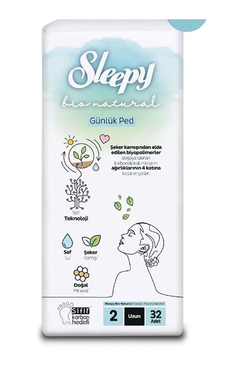 Sleepy Bio Naturel Günlük Ped Normal 32 Adet