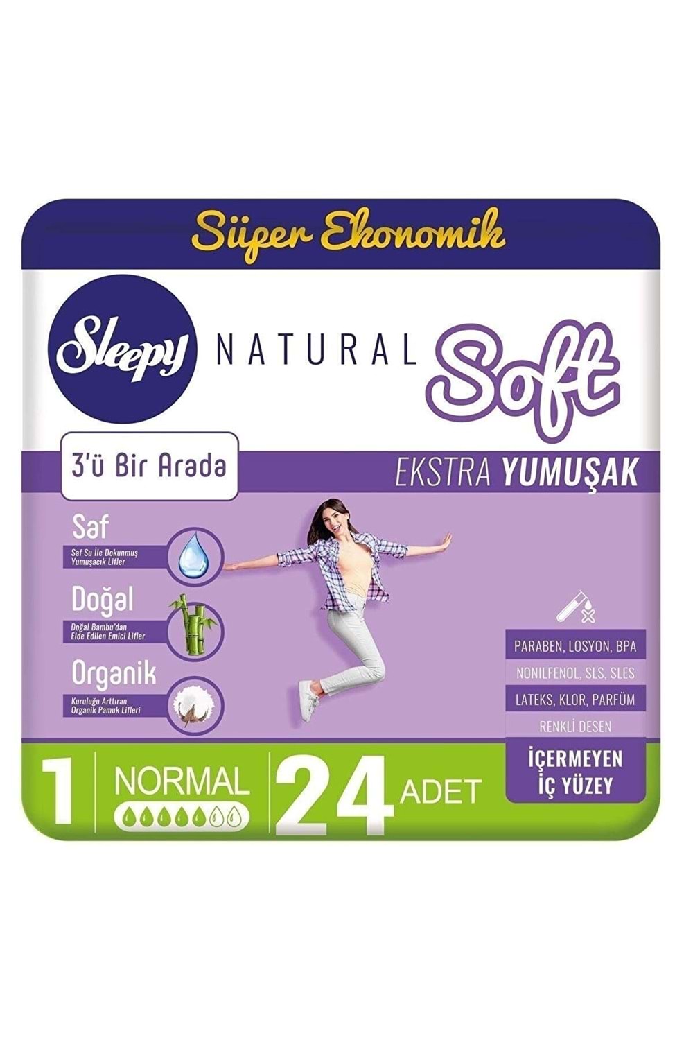 Sleepy Natural Soft Ekstra Yumuşak Normal (24 Ped)