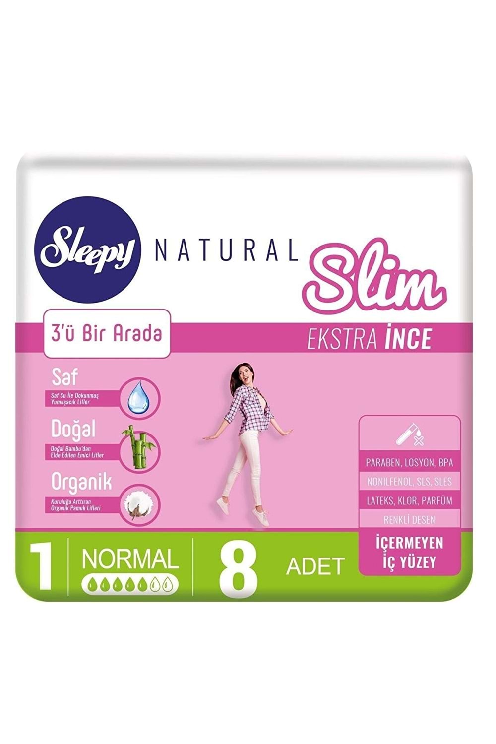 Sleepy Natural Slim Ekstra İnce Normal 8 Ped