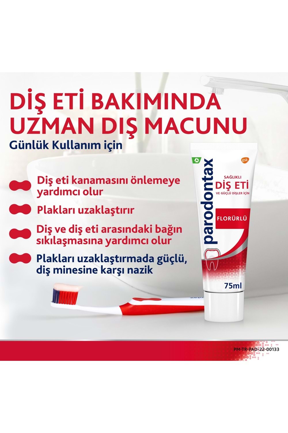 Parodontax Florürlü Diş Macunu 75 ml