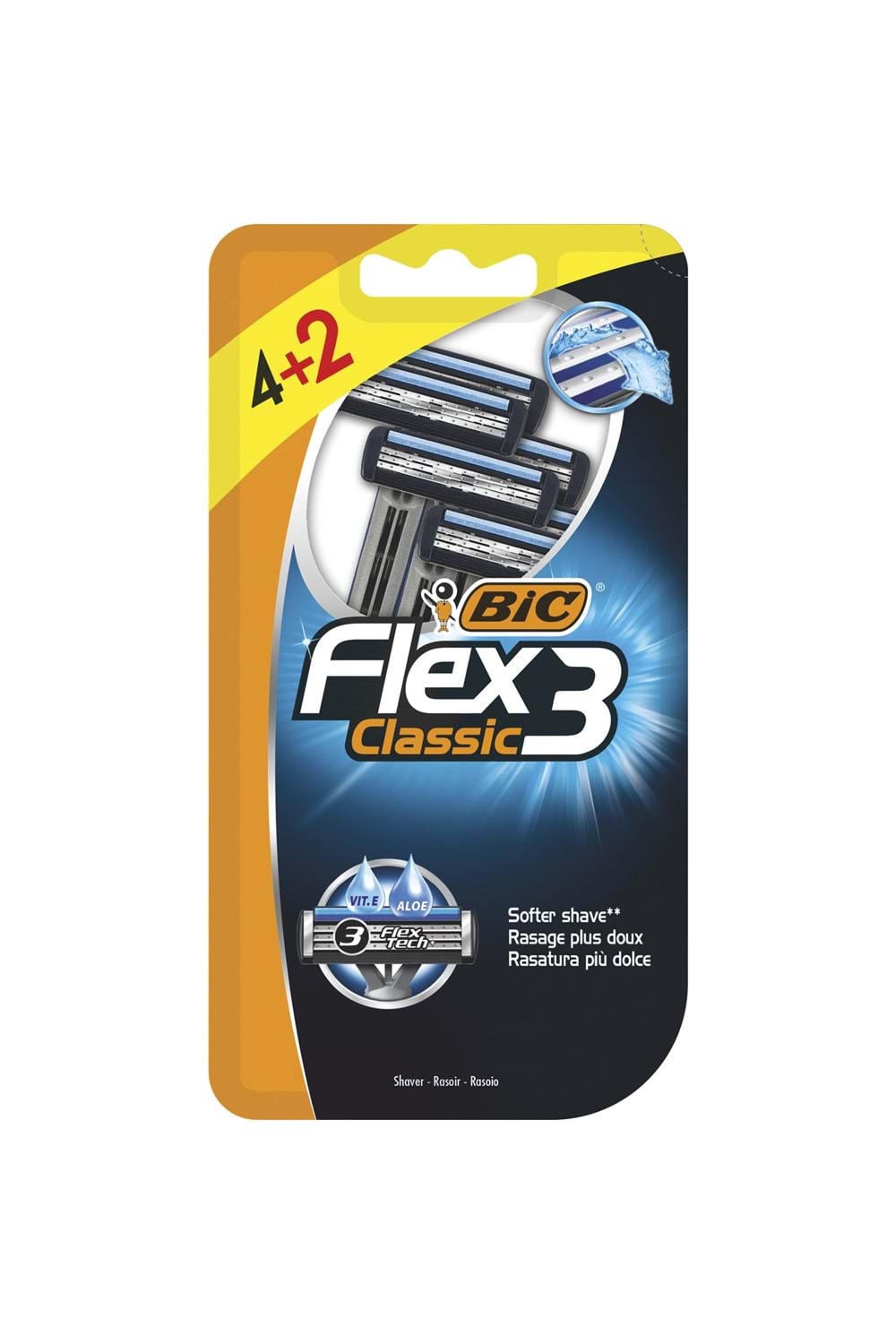 Bic Flex 3 Tıraş Bıçağı 4+2'li Blister (3 Bıçak)