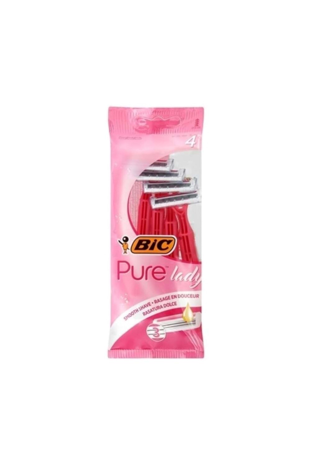 Bic Pure 3 Bıçak Poşet 4'lü Tıraş Bıçağı