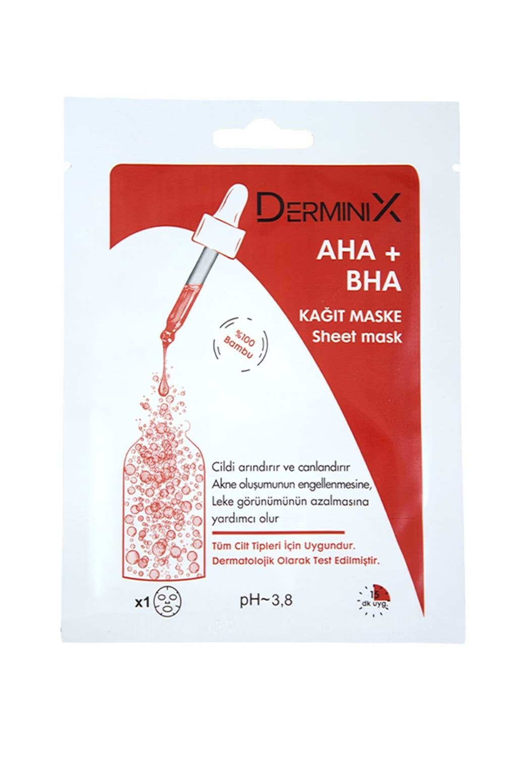 Derminix AHA+BHA Kağıt Maske