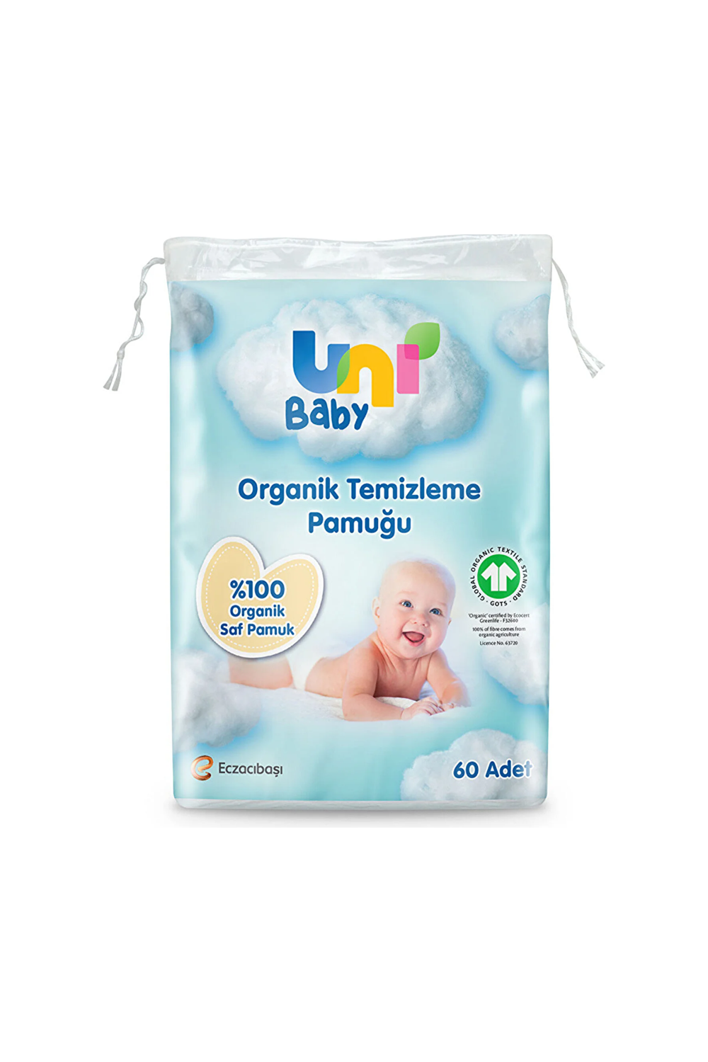 Uni Baby Bebek Temizleme Pamuğu 60'lı
