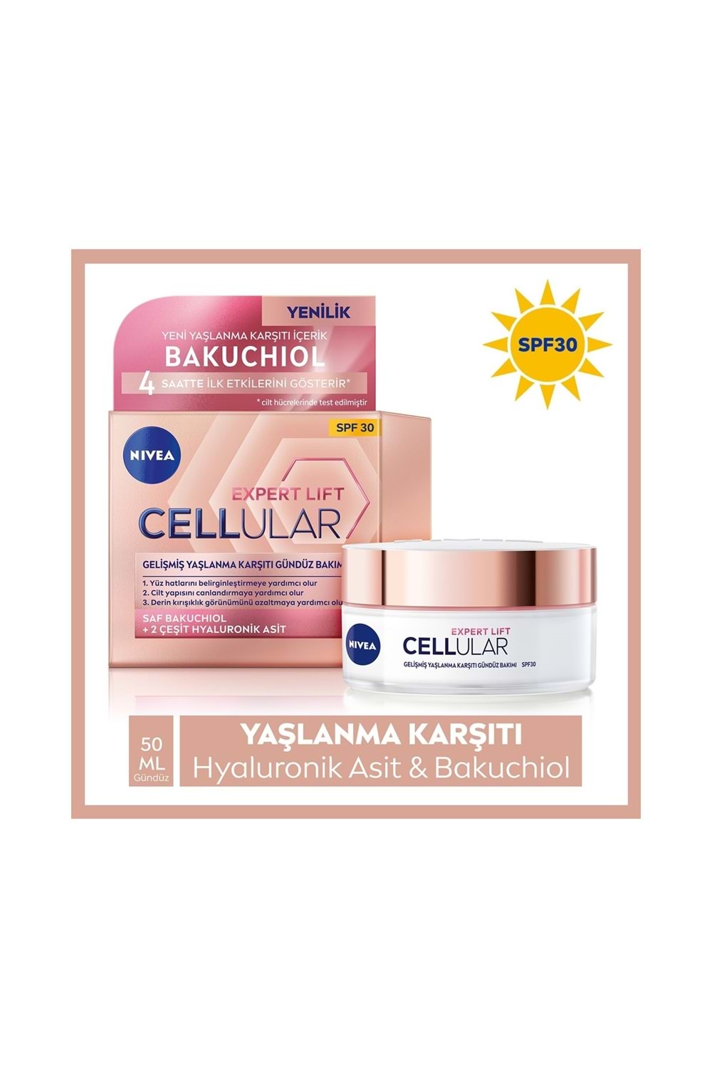 Nivea Cellular Expert Lift SPF30 Gelişmiş Gündüz Yüz Kremi 50ml