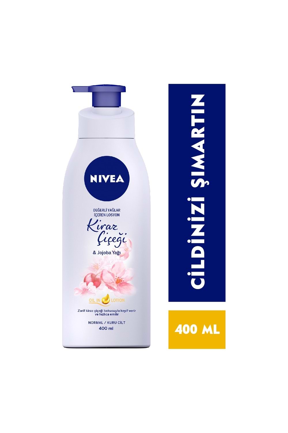 Nivea Değerli Yağlar İçeren Vücut Losyonu Kiraz Çiçeği & Jojoba Yağı 400ml