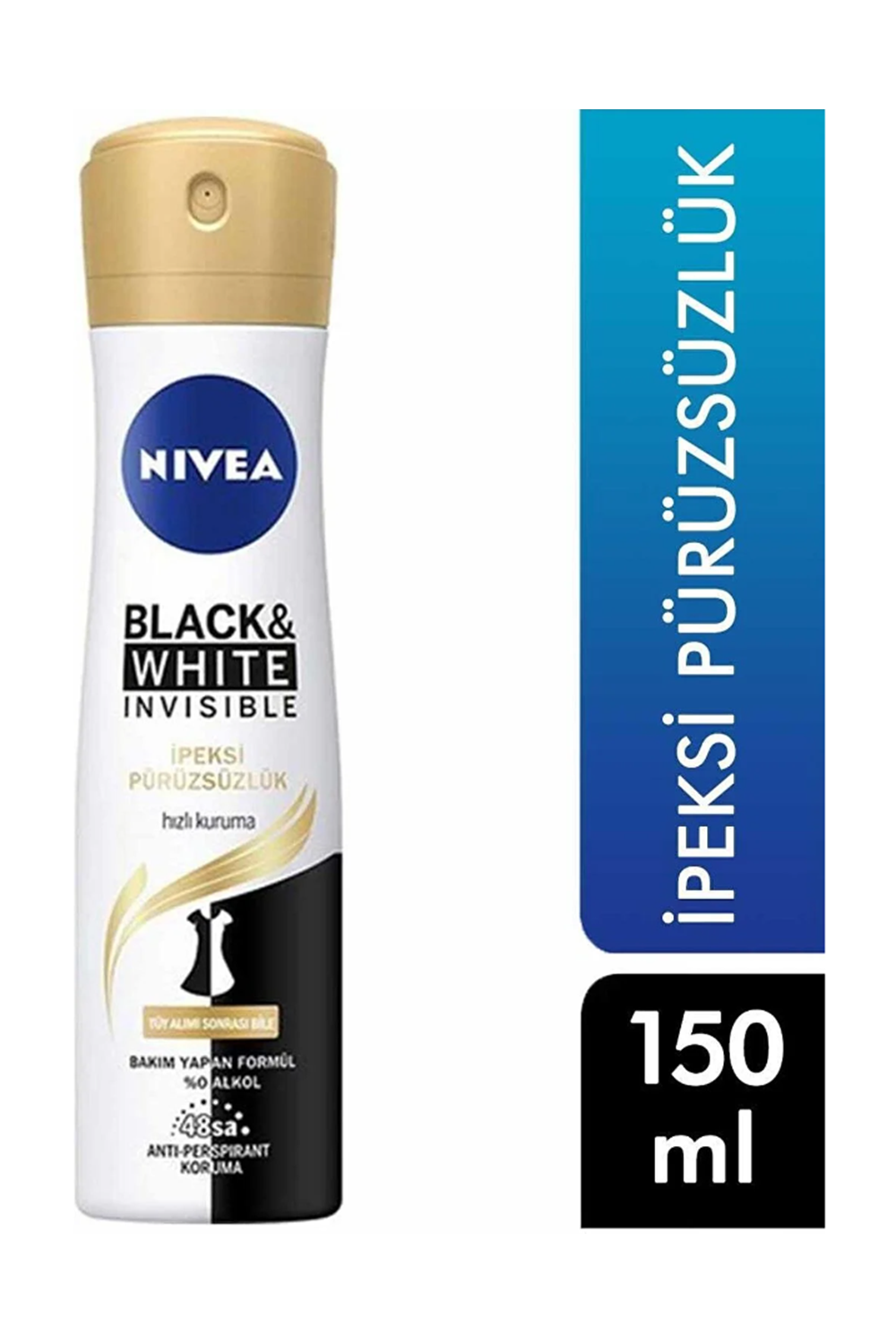 Nivea Deodorant 150 ml Kadın Invisible Black & white Ipeksi