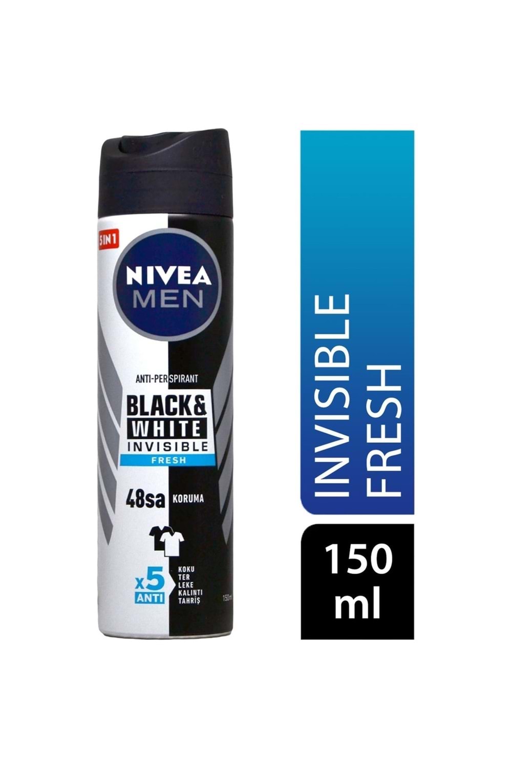 Nivea Deodorant 150 ml Erkek Invisible Black&white Fresh