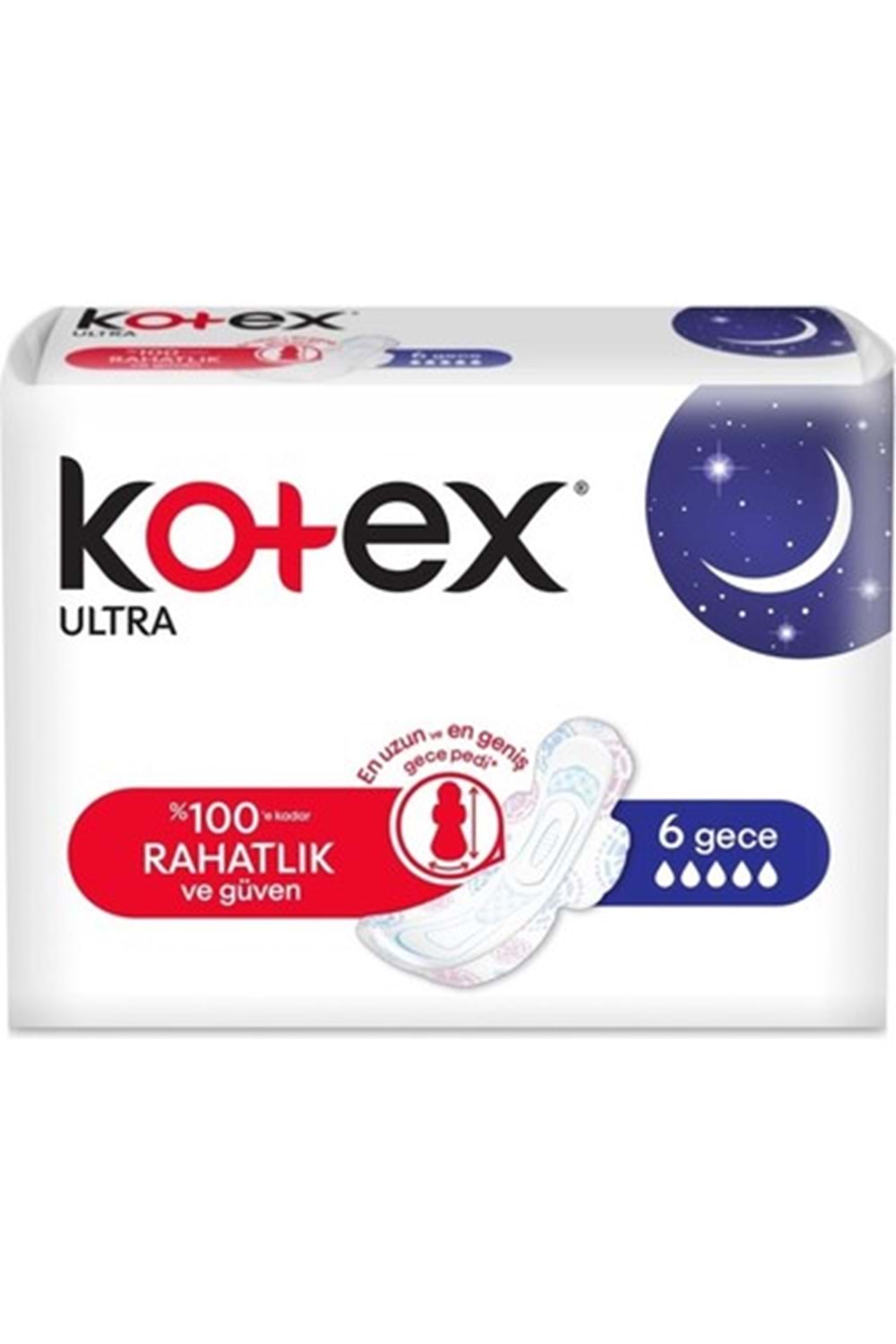 Kotex Ultra Gece Hijyenik Ped 6'lı
